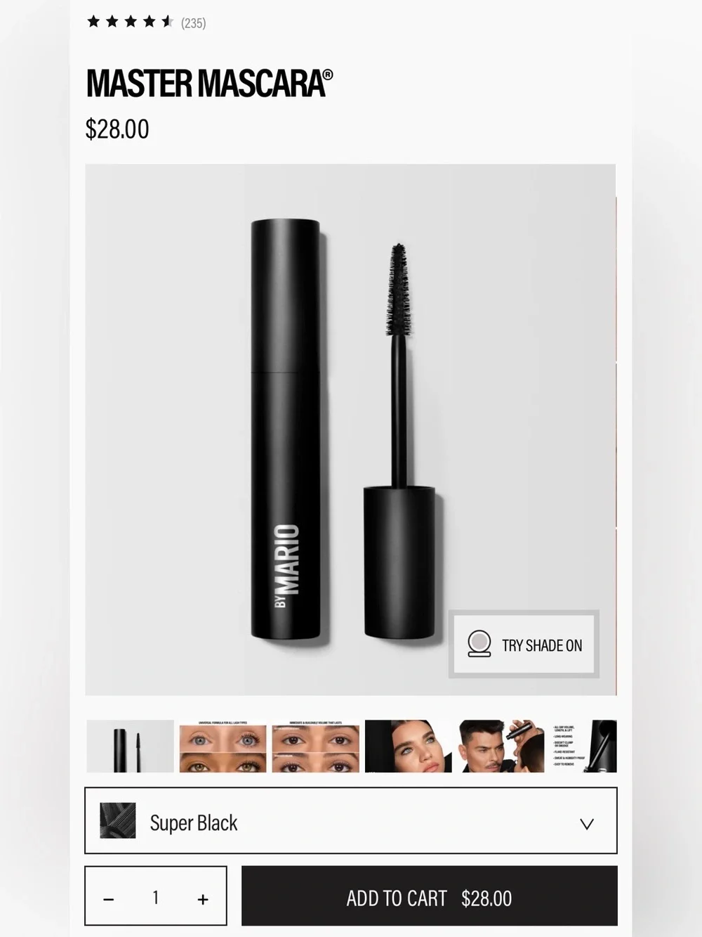 Makeup By Mario Master Mascara - Super Black